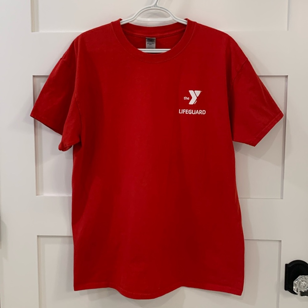 Gildan YMCA Lifeguard Cotton Short Sleeve T Shirt Large